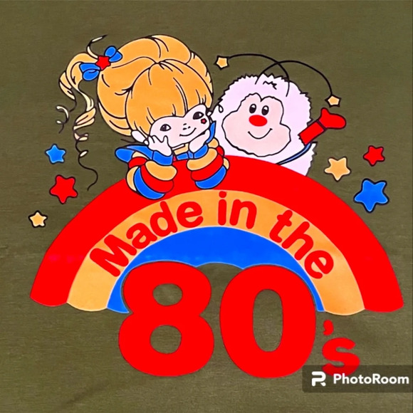 None Tops - Attention 80’s Babies! Made in the 80's Rainbow Bright Ladies T-shirt